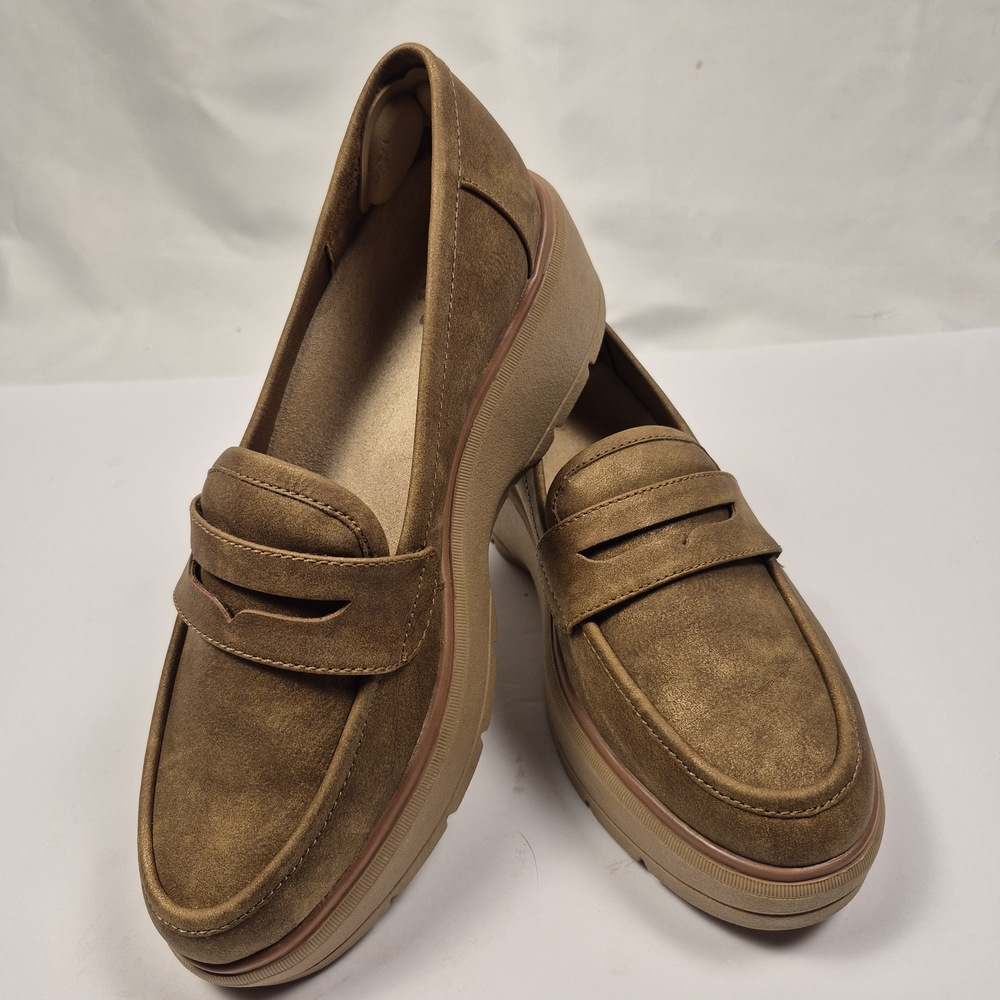 Dr. Scholl's Tan Suede Penny Loafers